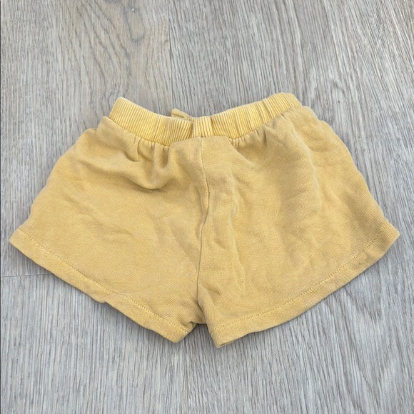 Play Up Yellow Cotton Knit Baby Shorts - Picture 2 of 3